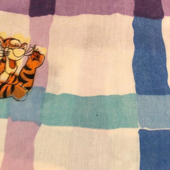 Vtg Disney Winnie  the Pooh Twin Size Flat Sheet 92x61 Tigger - Picture 13 of 16